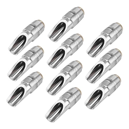 Yardwe 10 Stück Schweine Trinker Wärmer Futterautomat für Kaninchen Wachtel Zupfer Automatische Tränke Tiertränke Schweinertrinknippel Tränke Rostfreier Stahl Silver von Yardwe