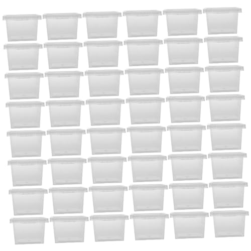Yardwe 100 Stück Boxen Haustier Futterbox Transparenter Käfig Insektenzuchtboxen Tierfutterboxen Reptilienkäfig Schildkröten Inkubator Reptilienbehälter Lebendfutterbehälter von Yardwe