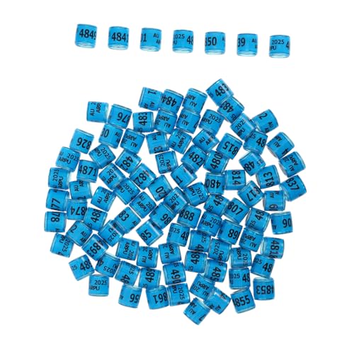 Yardwe 100stücke Länder-brieftauben-fußringe Nummerierte Taubenbeinringe Aus Aluminium-Kunststoff Geflügelbeinringe Für Identifizierung Vogelbedarf Tauben Marker Pro Pack von Yardwe