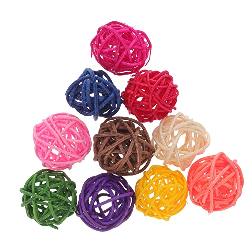 Yardwe Robustes Rattan-vogelspielzeug 10 Stück Weidenzweig-kauspielzeug Vogelkäfig- Papagei-Spielzeug Sicherer Spaß Tier-kauspielzeug von Yardwe