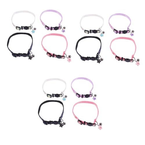 Yardwe 12 STK Katzenhalsband Halsband für Haustiere Bogenkragen Krawatte Hund tierische bescherung Kitten Halsband Halskette Haustierkette Haustierhalsband frisch Schleife Nylon von Yardwe