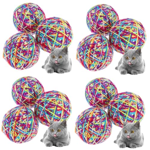 Yardwe 12 STK Katzenspielzeugball kompakte Katzenbälle Kompaktes Ballspielzeug für Kätzchen Spielzeuge Kätzchen liefert Katzenversorgung Bissfest Katzenball Knoten Zubehör Garn Yardwe 12 STK Katzenspielzeugball kompakte Katzenbälle Kompaktes Ballspielzeug für Kätzchen Spielzeuge Kätzchen liefert Katzenversorgung Bissfest Katzenball Knoten Zubehör Garn von Yardwe