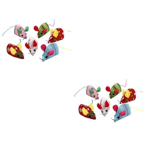 Yardwe 2 Sets Real Look Katzenmäuse-Spielzeug-Set Plüsch-katzenspielzeug Kätzchen-Teaser-mäuse Haustierspielzeug Mentale Und Physische Kratzmöbel 6 Stück * 2 Yardwe 2 Sets Real Look Katzenmäuse-Spielzeug-Set Plüsch-katzenspielzeug Kätzchen-Teaser-mäuse Haustierspielzeug Mentale Und Physische Kratzmöbel 6 Stück * 2 von Yardwe