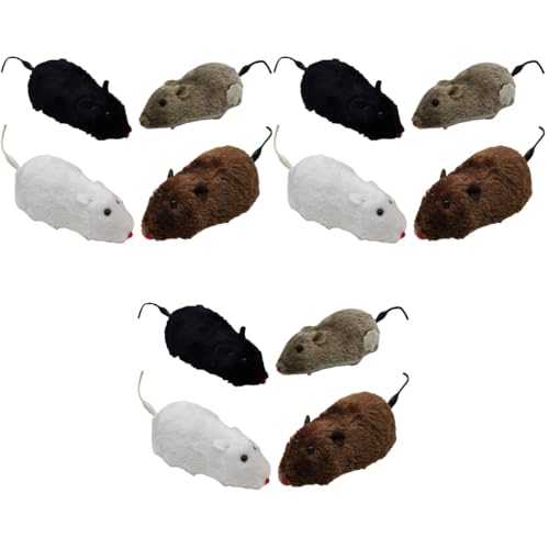 Yardwe 12 Stück Aufziehmäuse-Spielzeuge Für Katzen – Realistische Plüschmaus – Interaktives Katzenspielzeug Zufällige Farbe Yardwe 12 Stück Aufziehmäuse-Spielzeuge Für Katzen – Realistische Plüschmaus – Interaktives Katzenspielzeug Zufällige Farbe von Yardwe