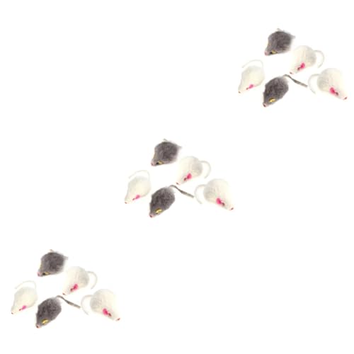 Yardwe 3sets Spielzeug Interaktive Plüschmäuse Spielzeug Realistische Mäuse Für Kätzchen Mental Für Haustier Katzen 5 Stücke * 3 Yardwe 3sets Spielzeug Interaktive Plüschmäuse Spielzeug Realistische Mäuse Für Kätzchen Mental Für Haustier Katzen 5 Stücke * 3 von Yardwe