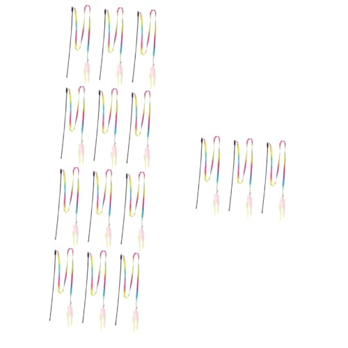 Yardwe 15stücke Interaktives Katzenspielzeug Regenbogen Satinband Mit Federn Lange Katzenangel Für Aktives Spielen Und Stressabbau Für Katzen Und Kätzchen Yardwe 15stücke Interaktives Katzenspielzeug Regenbogen Satinband Mit Federn Lange Katzenangel Für Aktives Spielen Und Stressabbau Für Katzen Und Kätzchen von Yardwe