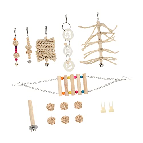 Yardwe Kauspielzeug-Set Für Papageien 15-teilig Vogelspielzeug Schaukel-kaustäbe Für Ziervögel Yardwe Kauspielzeug-Set Für Papageien 15-teilig Vogelspielzeug Schaukel-kaustäbe Für Ziervögel von Yardwe