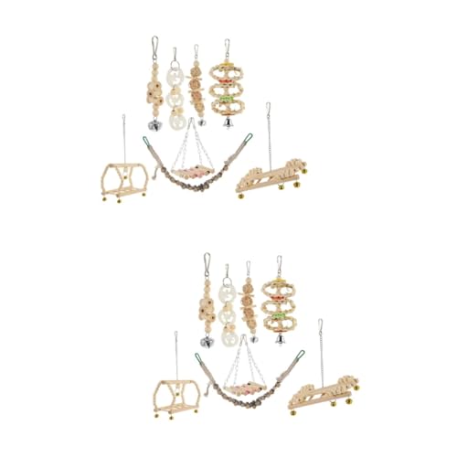 Yardwe 2sets Natürliche Holz Papagei Schaukel Spielzeug Haustier Vogel Spielen Stehen Vogel Papagei Spielzeug Kauen 8 Stücke * 2 Yardwe 2sets Natürliche Holz Papagei Schaukel Spielzeug Haustier Vogel Spielen Stehen Vogel Papagei Spielzeug Kauen 8 Stücke * 2 von Yardwe