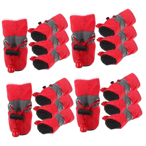 Yardwe 16 STK rutschfeste Schuhe für Haustiere Pfote rutschfeste Haustierschuhe Welpenstiefel Kleinkind Regenstiefel Schutz für Hunde der Hund Hundeschuhe Stoff rot Yardwe 16 STK rutschfeste Schuhe für Haustiere Pfote rutschfeste Haustierschuhe Welpenstiefel Kleinkind Regenstiefel Schutz für Hunde der Hund Hundeschuhe Stoff rot von Yardwe