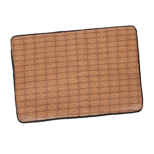 Yardwe 1Pc Eismatte für Haustiere pet Heating pad kühlmatten für Haustiere Hamster-Kühlkissen Welpentrainingspads katzenbett kühldecke Kissen aus Eisseide für Haustiere Rattan-Matte Brown Yardwe 1Pc Eismatte für Haustiere pet Heating pad kühlmatten für Haustiere Hamster-Kühlkissen Welpentrainingspads katzenbett kühldecke Kissen aus Eisseide für Haustiere Rattan-Matte Brown von Yardwe