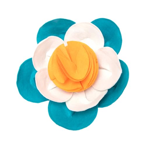 Yardwe Langsame Fütterungsmatte Für Hunde Schnüffeldecke Mit Farbiger Blumenform Trainingsmatte Zur Stressreduktion Und Geruchssinnförderung Für Haustiere von Yardwe