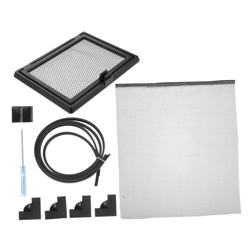 Yardwe 1Satz Magnetisches Aquarium Abdecknetz mit Futterfenster Einfache Installation Sicheres Design zur Verhinderung Herausspringens von Fischen und Schutz für Reptilien von Yardwe