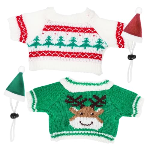 Yardwe Weihnachtliches Kostümset Für Kleine Haustiere Süße Mütze Und Kleidung Für Meerschweinchen Kaninchen Und Hamster Waschbar Und Langlebig Für Festliche Anlässe Haustierdeko von Yardwe