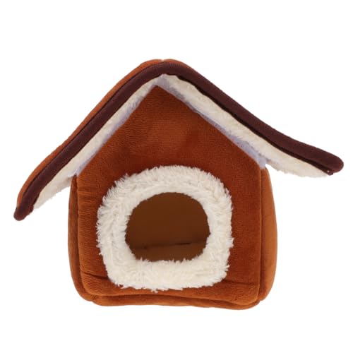 Yardwe 1Stk Baumwollnest für kleine Haustiere Hund kühlmatte Kaninchen Winterzelt Kaninchendecke Lebewesen Heu haustierbett pet Bed hundesofa Haustiernest Hamsterhausbett Baumwolle Brown von Yardwe