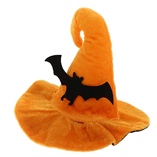 Yardwe 1Stk Haustier Hut Sonnenhut für Hunde süßer Hexenhut für Hundekürbiskostüm Hundemütze tiermütze tierkostüme Halloween-Katzenhut Halloween-Kopfschmuck für Haustiere kurzer Plüsch von Yardwe