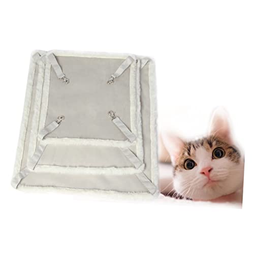 Yardwe 1Stk Katze Hängematte katzenhängematte haustierbett Hängematte für Haustiere Welpen warmes Bett Stühle Katze hängendes Schlafbett Haustierzubehör warm halten Stuhl Katzenkäfig Weiß von Yardwe