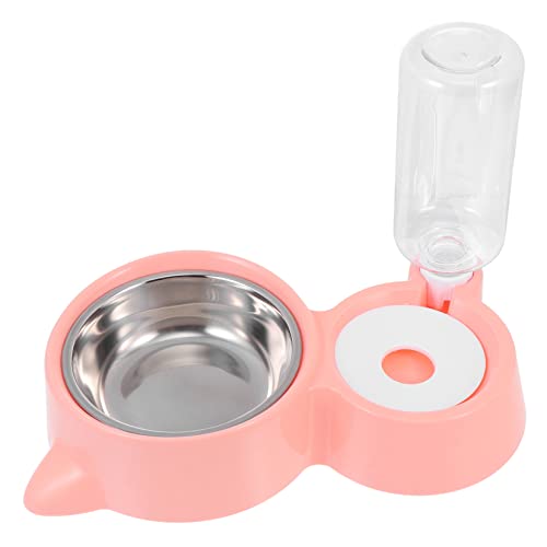 Yardwe 1stk Trinkwasserzubringer Hund Trinknapf Trockenfutter Für Kleine Hunde Automatisch Heimtierbedarf Für Kleine Hunde Erzogen Futterautomat Anti-ersticken Rostfreier Stahl Rosa von Yardwe