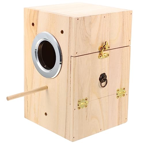Yardwe 1pc Holz Vogel Nest Box Sittich Nistkasten Für Vögel Inkubator Zucht Box Vögel Liefert von Yardwe
