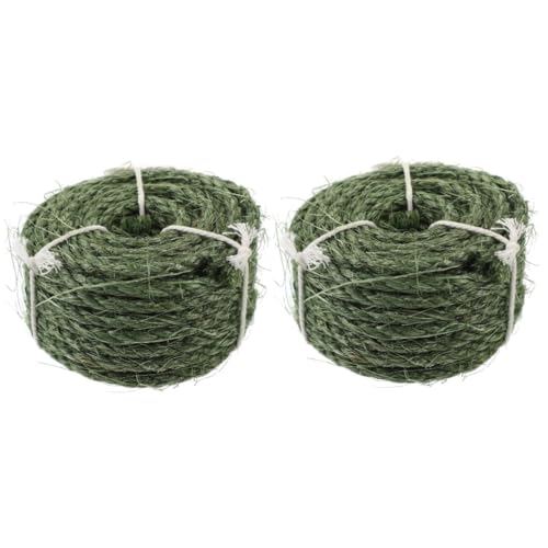 Yardwe 2rollen Sisal Seil Für Katzenkratzbaum Langlebiges Zuschneidbares Naturseil Für Kratzmöbel Und Kratzbretter Für Kätzchen Und Möbelpflege von Yardwe