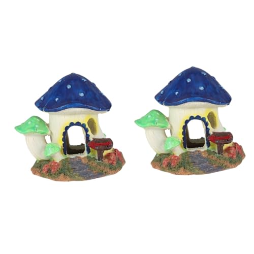 Yardwe 2 Stück Aquarium-Dekoration Harz Pilzhaus Kreatives Ornament Für Fische/Garnelen Sichere Stabile Aquarium-Einstellung Yardwe 2 Stück Aquarium-Dekoration Harz Pilzhaus Kreatives Ornament Für Fische/Garnelen Sichere Stabile Aquarium-Einstellung von Yardwe