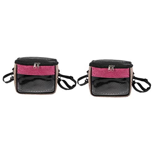 Yardwe 2 STK Hamster Tasche Hamster-Reisetasche Igel Reiseträger Tragetasche Für Katzen Tragetasche Für Kleintiere Brustkorb Für Hamster Eine Schulter Rosa Reisen Chinchilla von Yardwe