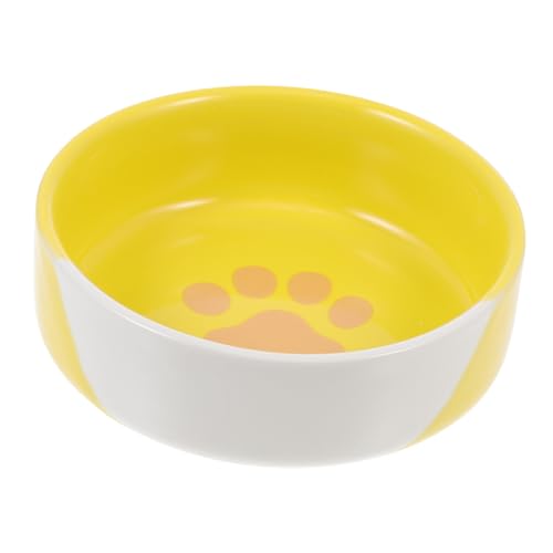 Yardwe 2 STK Trinkschale pet Water Bowl pet Supplies Gelb Fressnäpfe für Welpen Hundenäpfe katzenfutter Keramiknapf für Haustiere Wasserbehälter für Haustiere die Katze Geschirr Hundenapf von Yardwe
