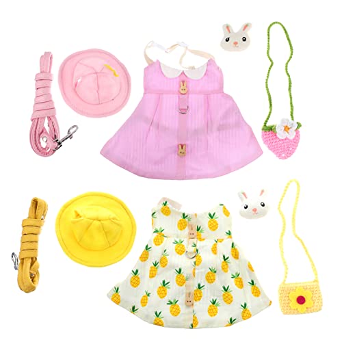 Yardwe 2 Sätze Kaninchenleine Meerschweinchenkleidung für Haustiere Einstreu für Meerschweinchen Vlies Hamsterhaus Hasen Jacke Bunny Jacket Kaninchen-Kostümzubehör Hasengeschirr Baumwolle Yardwe 2 Sätze Kaninchenleine Meerschweinchenkleidung für Haustiere Einstreu für Meerschweinchen Vlies Hamsterhaus Hasen Jacke Bunny Jacket Kaninchen-Kostümzubehör Hasengeschirr Baumwolle von Yardwe