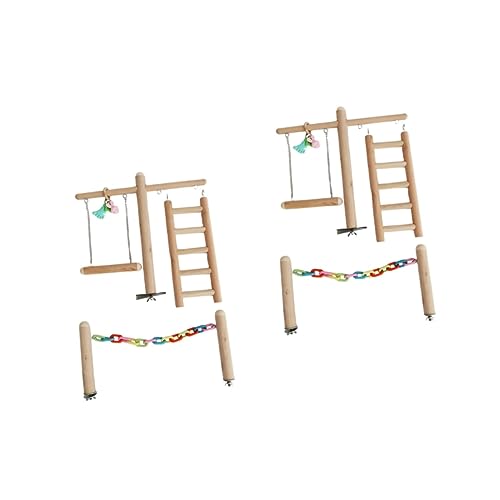 Yardwe 2 Sets Vogel-papageienspielzeug Holzschaukel Für Vögel Kau- Und Reißspielzeug Papageienspielplatz Papageienständer Käfigzubehör Sicher Für Papageien Yardwe 2 Sets Vogel-papageienspielzeug Holzschaukel Für Vögel Kau- Und Reißspielzeug Papageienspielplatz Papageienständer Käfigzubehör Sicher Für Papageien von Yardwe