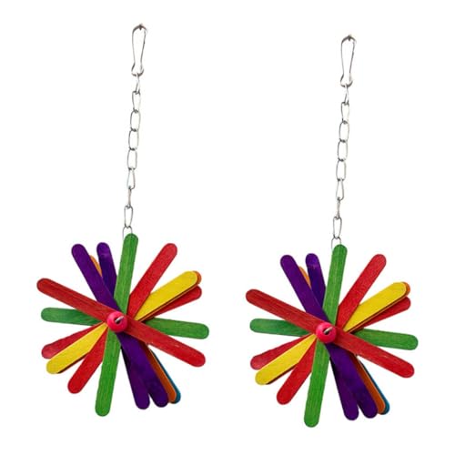 Yardwe Vogelspielzeug-Set – 2-teiliges Papageien-kauspielzeug Mit Holzblumen Vogel-hängespielzeug Yardwe Vogelspielzeug-Set – 2-teiliges Papageien-kauspielzeug Mit Holzblumen Vogel-hängespielzeug von Yardwe