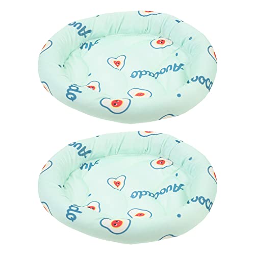 Yardwe 2 Stück Eisseide Pet Pad Einstreu für Hamster Kühlung Kühlmatte Haustier Unterlage Meerschweinchen Kühlkissen für Hamster weiche hamstereinstreu PP Baumwolle Green von Yardwe
