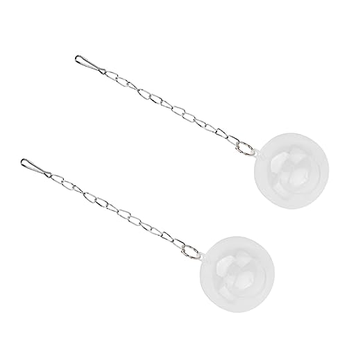 Yardwe 2 Stück Fütterungsball Papageienspielzeug Hühner Futterautomat für Haustiere vogelspielzeug vogelkäfig Hamster Vogelhäuschen Futter perforierte Kugel Acryl Weiß von Yardwe
