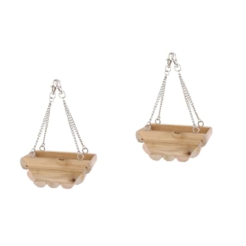 Yardwe 2stücke Hängeschaukel Für Hamster Naturholz Spielzeug Für Kleine Tiere Wie Mäuse Ratten Und Vögel Fördert Spiel Und Im Käfig von Yardwe