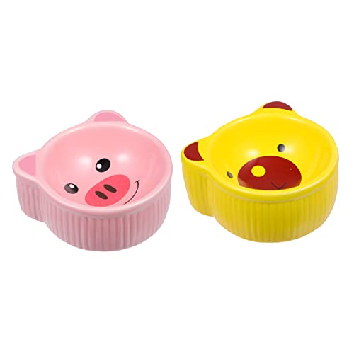 Yardwe Schüssel Keramik Tierfutterbehälter 2pcs Cartoon Form Nicht-Boden Geeignet für Haustiere Yardwe Schüssel Keramik Tierfutterbehälter 2pcs Cartoon Form Nicht-Boden Geeignet für Haustiere von Yardwe