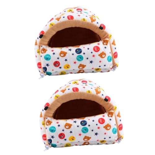 Yardwe 2 Stück Hamsterkäfig Haustierbett Haustier Schlafkäfig Hamsternest Kleintierbett Winter Haustiernest Hamster Warmes Yardwe 2 Stück Hamsterkäfig Haustierbett Haustier Schlafkäfig Hamsternest Kleintierbett Winter Haustiernest Hamster Warmes von Yardwe