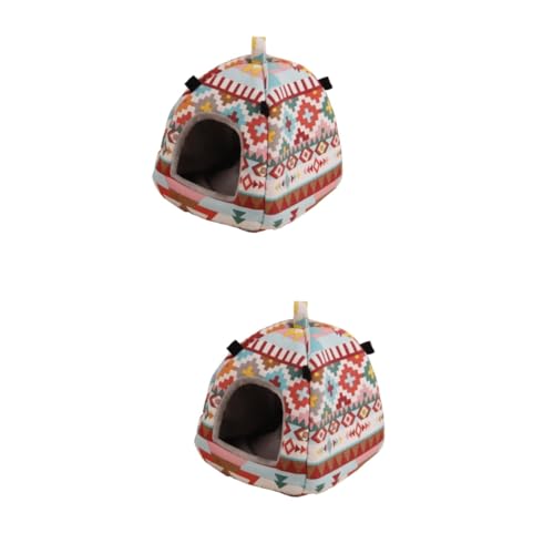 Yardwe 2 Stücke Doppel-Schicht Haustier Käfig Bett Hamster Warme Nest Hängematte Zelt Gemütliches Für Eichhörnchen Mäuse Ratten Tiere von Yardwe