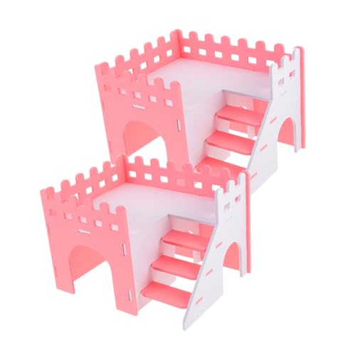 Yardwe 2 Stücke Doppel-Schicht Hamster Villa Hideout Leiter Guinea Pig Hideout Material Haustier Yardwe 2 Stücke Doppel-Schicht Hamster Villa Hideout Leiter Guinea Pig Hideout Material Haustier von Yardwe