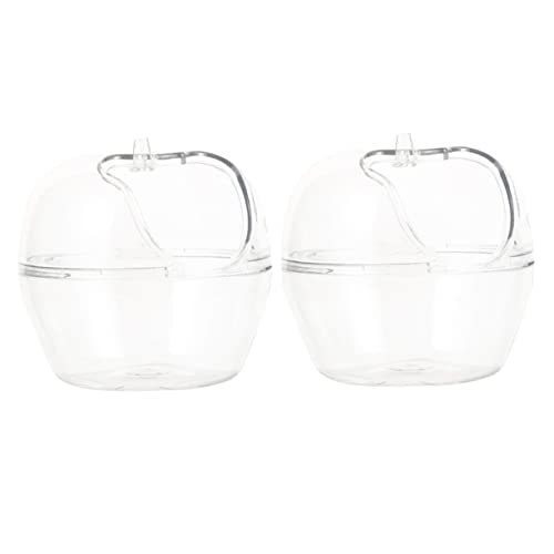 Yardwe 2 Stück Haustier Badezimmer Hamsterstreu drinnen Käfigauskleidung Zucht Hamster Töpfchen Hamster Toilette Hamsterbad klare hamstertoilette Hamstersand Plastik Transparent von Yardwe