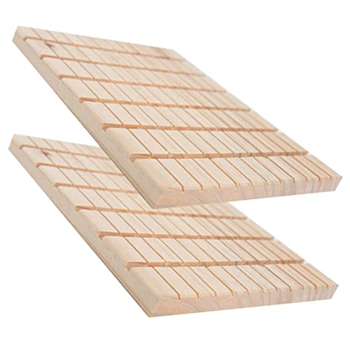 Yardwe 2 Stück Holzschleifendeck Haustier Krallen Kratzbrett Hase Kratzen klein Nägel Kratzer Kaninchen Kratzunterlage Kaninchen-Schleifbrett Kaninchenzubehör Haushalt schleifplatte Gelb von Yardwe
