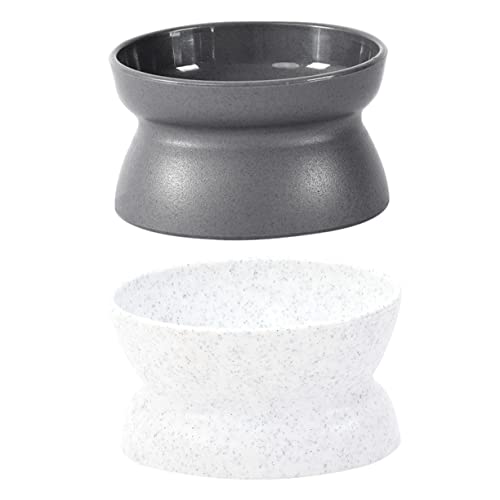 Yardwe 2stücke Katzenfutter Schalen Kippbare Fressnäpfe Mit Anti- -Design Für Futter Und Wasser Für Katzen Zu Hause von Yardwe