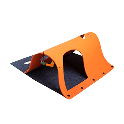 Yardwe 2 Stücke Katzenspielzeug Haustier Übung Tunnel Spielspielzeug Haustier Spielplatz Spielzeug Orange Katze Unterhaltung Spielzeug von Yardwe