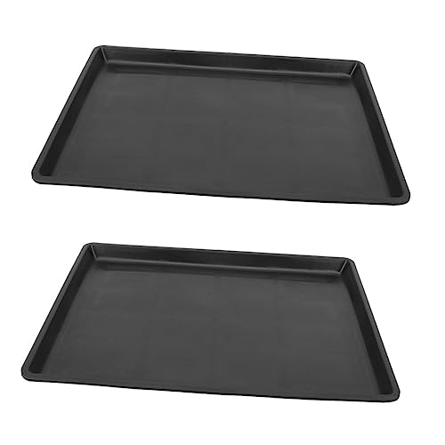 Yardwe 2 Stück Kunststoff Haustier Toilettentrays Langlebige Hundetoilette für Käfig Robustes Pet Cage Accessory Praktische Katzentoilette Schwarz von Yardwe