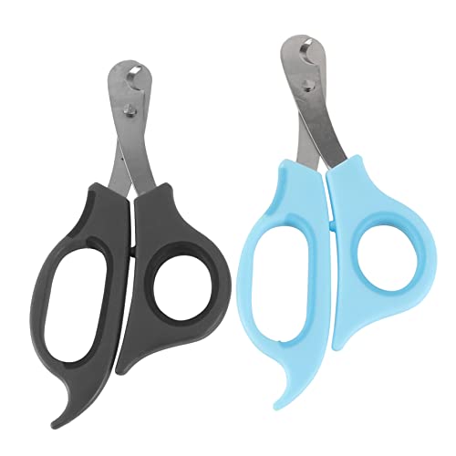 Yardwe 2 Stück Nagelschere für Katzen Fell Trimmer Körperpflege Schermaschinen für die Katzenpflege Katzenknipser für Nägel Kätzchen-Nagelschneider Rostfreier Stahl Black von Yardwe