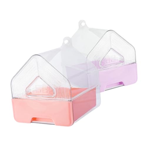 Yardwe 2 Stück Transparente Hängende Badewanne für Sittiche mit Schublade für Wellensittiche Nymphensittiche und Kleine Vögel Yardwe 2 Stück Transparente Hängende Badewanne für Sittiche mit Schublade für Wellensittiche Nymphensittiche und Kleine Vögel von Yardwe