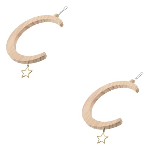 Yardwe 2stücke Moon Shape Bird Swing Toy Widerstandsfähiges Schaukelspielzeug Für Papageien Und Kleine Vögel Für Spiel Und Dekorativ Und Für Käfig von Yardwe