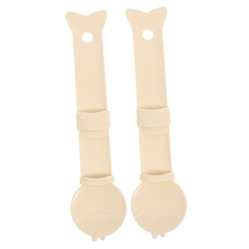 Yardwe 2-teiliges Katzenfutter-löffel-Set für Nassfutter Hundeöffner Spatel Weicher Leckerli-fütterungslöffel Tierfutter-Schaufel Spülmaschinenfestes Fütterungslöffel-Set von Yardwe