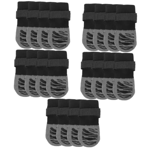 Yardwe Pfote 20 STK Haustier Socken rutschfeste Socken wasserdichte Socken Krallen Austauschbare Warme Socken Waschbarer Pfotenschutz Hundesocke Nylon Hundeschuhe Streifen Welpenzubehör Yardwe Pfote 20 STK Haustier Socken rutschfeste Socken wasserdichte Socken Krallen Austauschbare Warme Socken Waschbarer Pfotenschutz Hundesocke Nylon Hundeschuhe Streifen Welpenzubehör von Yardwe