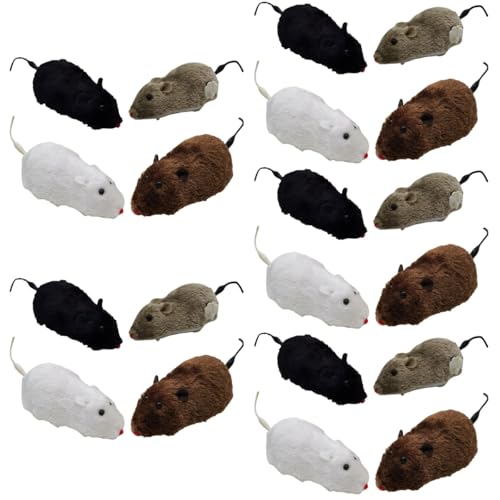 Yardwe 20 Stück Aufziehmäuse Spielzeug Für Katzen – Realistische Plüschmaus – Interaktives Katzenspielzeug Zufällige Farbe Yardwe 20 Stück Aufziehmäuse Spielzeug Für Katzen – Realistische Plüschmaus – Interaktives Katzenspielzeug Zufällige Farbe von Yardwe