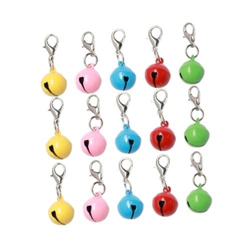 Yardwe 20stücke Bunte Haustierglocken Für Hundehalsbänder Langlebige Metallglocken Mit Clip Für -Halsband- Und Schlüsselring Zubehör Für Dekoration Und Bastelprojekte von Yardwe