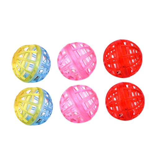 Yardwe 20stücke Interaktive Katzenball-spielzeuge Transparente Spielbälle Mit Glocken Fördern Die Neugier Ihrer Katze Für Aktive Haustiere Bunte Farben Spaß Und Beschäftigung von Yardwe
