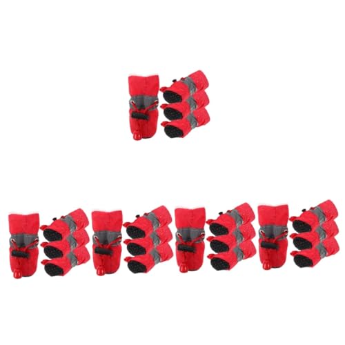 Yardwe 20 STK rutschfeste Schuhe für Haustiere Krallen schützende Haustierschuhe rutschfeste Hundeschuhe Hündchen Regenstiefel Schutz für Hunde der Hund Welpenschuhe rot Yardwe 20 STK rutschfeste Schuhe für Haustiere Krallen schützende Haustierschuhe rutschfeste Hundeschuhe Hündchen Regenstiefel Schutz für Hunde der Hund Welpenschuhe rot von Yardwe